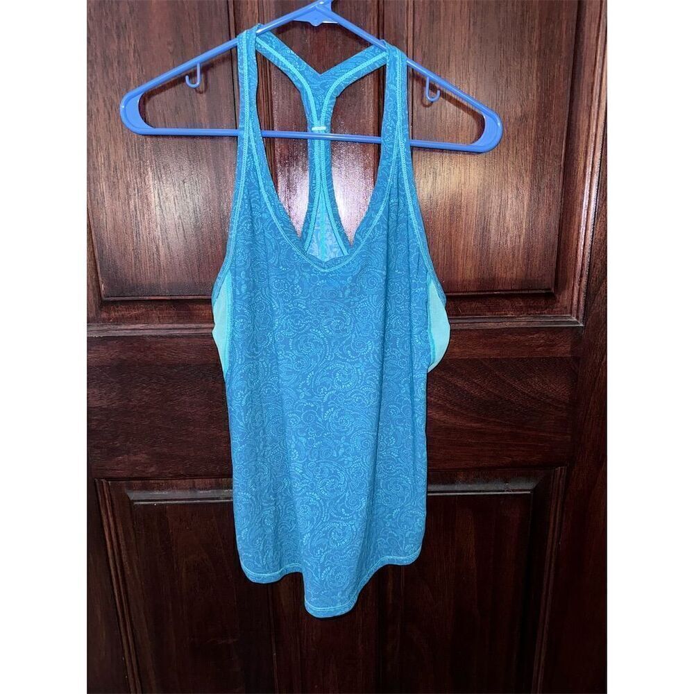 Lululemon Women's Fast Lane Singlet‎ Tank Multicolor Paisley Racerback Size 8
